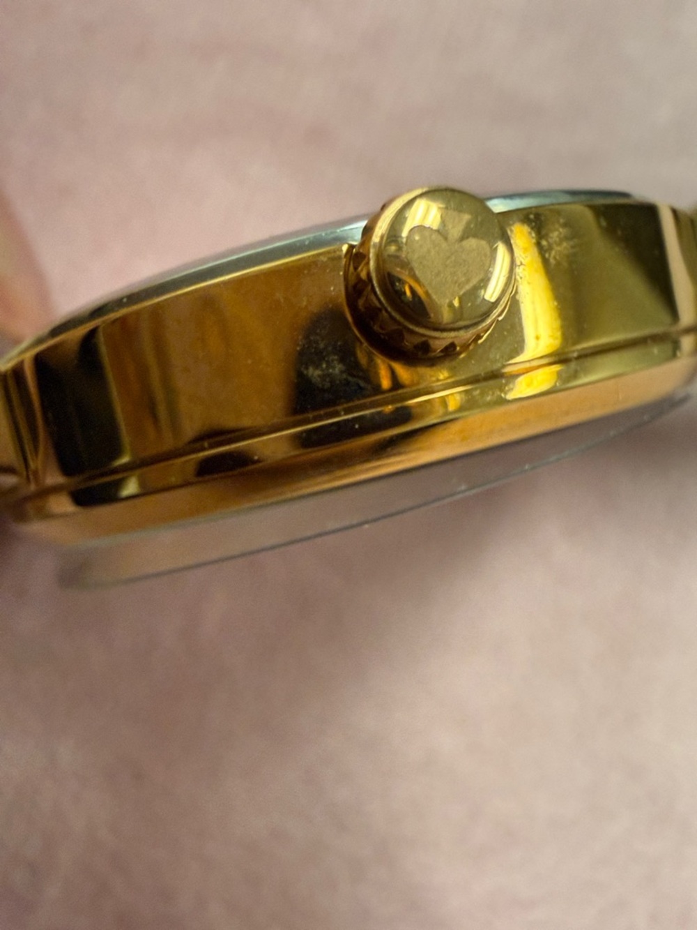 kate spade Gold-Tone Watch with White Heart Dial and Cream Strap - Picture 7 of 7